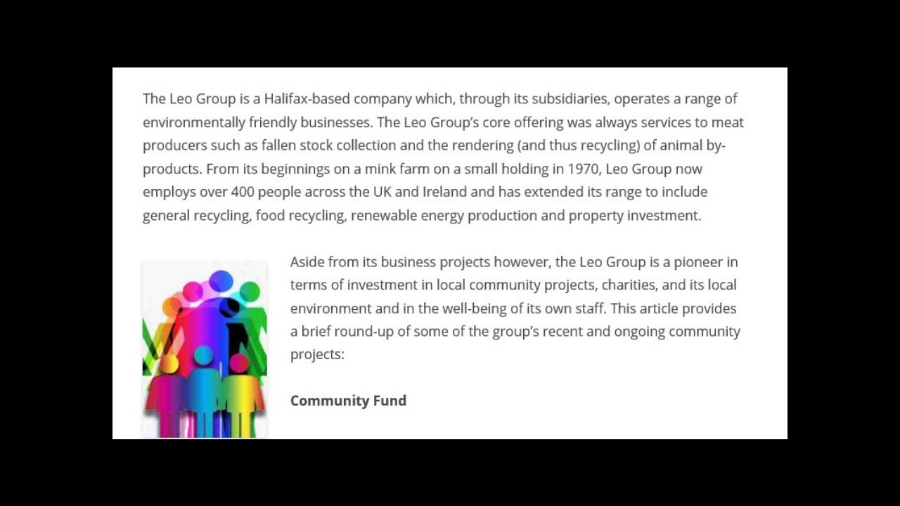 The Leo Group – A Profile of a Business in the Community