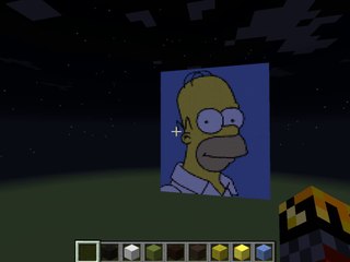 Epic Homer Simpson in minecraft!!