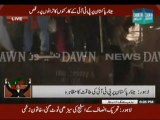 Woman falls off as Ladder breaks in PTI Lahore rally