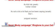 Kid Ink ft. Usher & Tinashe - Body Language Lyrics