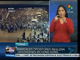 Hong Kong: radicales opositores causan desórdenes públicos