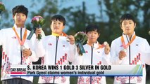 S.Korea finishes with 1 gold, 3 silver in golf