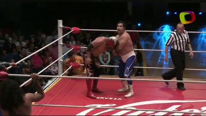 Ángel de Oro, Blue Panther, Rey Cometa vs Cavernario, Hombre sin Nombre, Pólvora