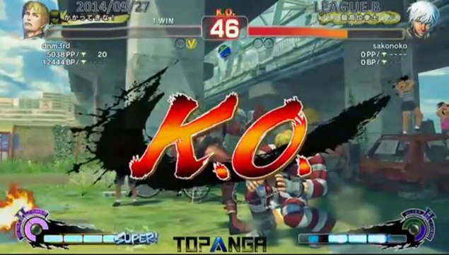Sasaki (Cody) vs sako (Elena) - Topanga League B 2014 - Round3 - Battle12