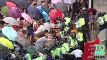 Hong Kong protests - Police unleash tear gas on pro-democracy protests.