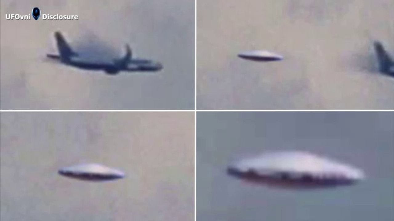 UFO Out Of The Cloud Near The Plane, April 25, 2014