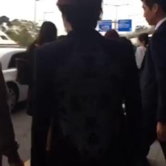 20140928 张根硕回国机场视频