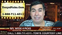 Free Monday Night Football Picks Predictions Odds Betting Preview Point Spread 9-29-2014