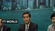CY Leung appeals for calm in Hong Kong
