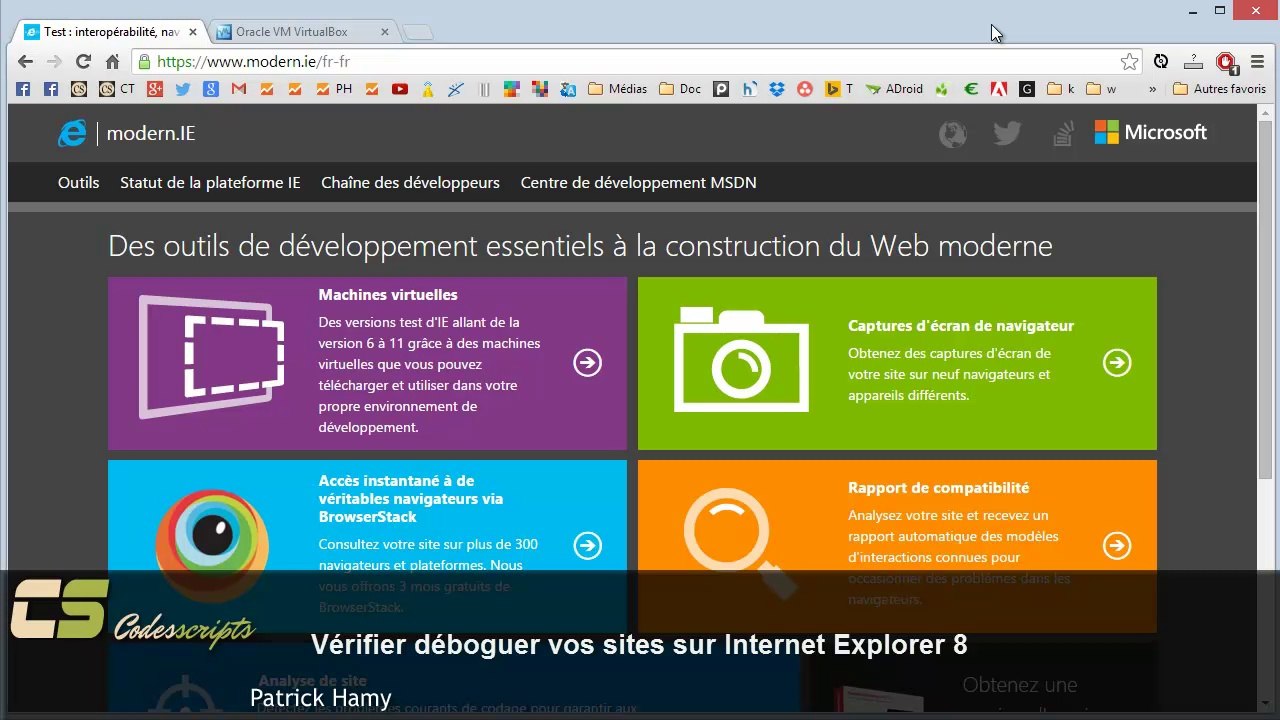 Vérifier déboguer vos sites sur Internet Explorer 8