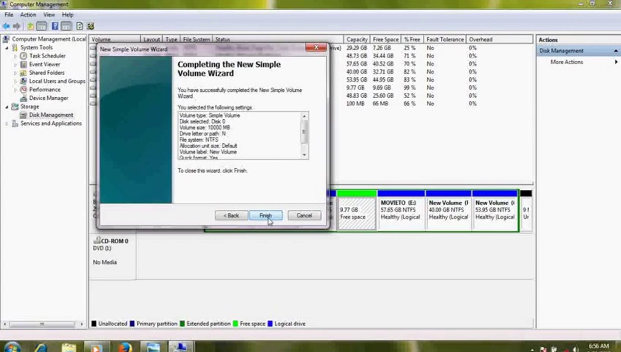 how to create partition on a hard drive (hard disk) without formatting video Dailymotion