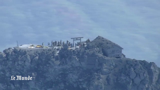 Les ravages du volcan Ontake vus du ciel