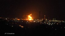 Incendio raffineria milazzo 2014 (HD prime immagini ore 2.00)