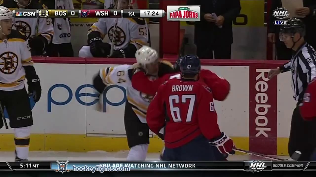 Bagarre en Hockey : Bobby Robins vs Liam OBrien Sep 26, 2014