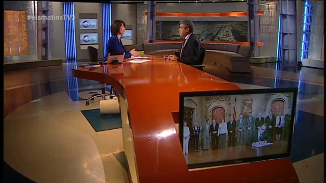 TV3 - Els Matins - Homs: "Davant una suspensió del TC no ens quedarem de braços plegats, no s'aca