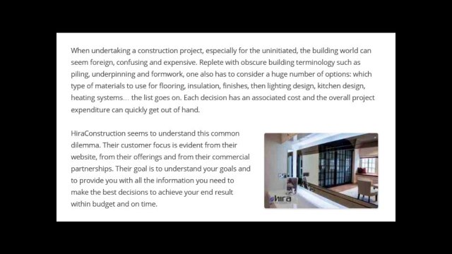 Hira Construction takes the guesswork out of your construction project