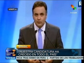 Mi candidatura es la única que ha crecido en Brasil: Aécio Neves