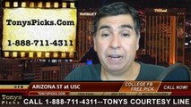 USC Trojans vs. Arizona St Sun Devils Free Pick Prediction College Football Point Spread Odds Betting Preview 10-4-2014