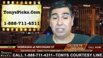 Michigan St Spartans vs. Nebraska Cornhuskers Free Pick Prediction College Football Point Spread Odds Betting Preview 10-4-2014