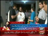 CEO ARY Network Salman Iqbal greets Faizullah Khan upon reaching Islamabad