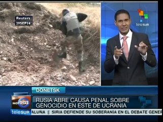 Abre Rusia causa penal sobre genocidio en este de Ucrania