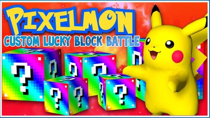 Pixelmon Custom LUCKY BLOCK BATTLE w/ FRIENDS! - "PICKLEMON PART 2"