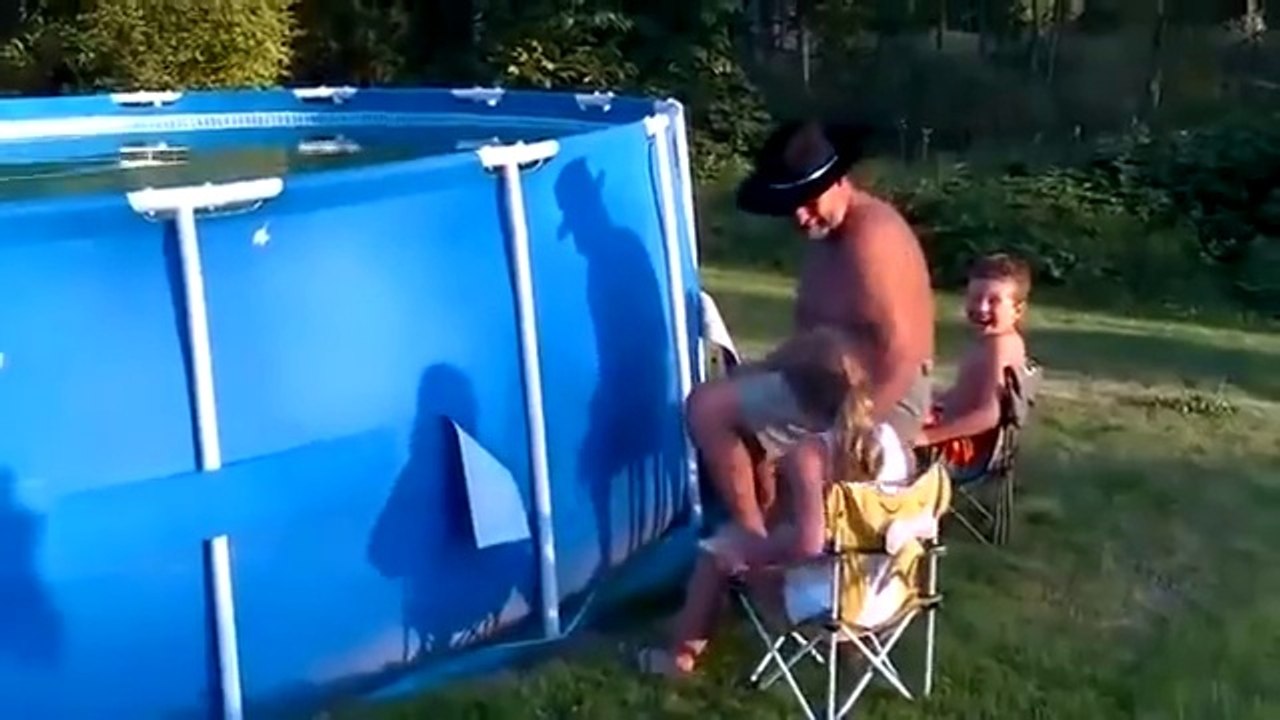 Empty Swimming Pool with a knife!