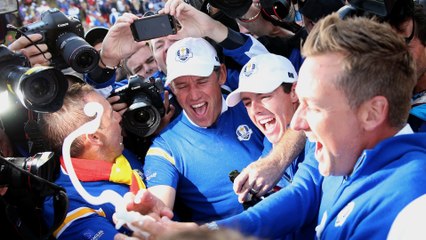 Rory McIlroy Shirtless With Red Wig After Ryder Cup Win