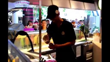 Ice Cream Tossing at Marble Slab Star Vista!