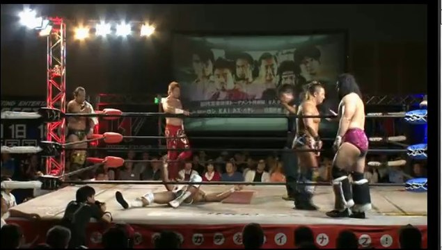 KAI, Kaz Hayashi & Hiroshi Yamato vs. Manabu Soya, Shuji Kondo & Seiki Yoshioka (Wrestle-1)