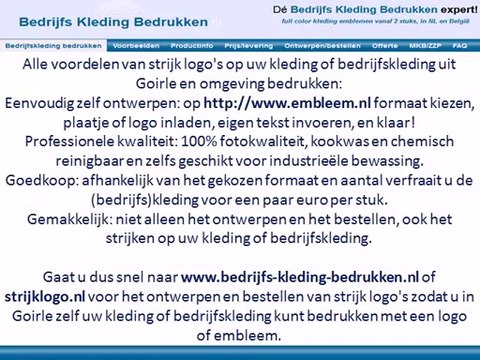 Kleding bedrijfskleding bedrukken Goirle