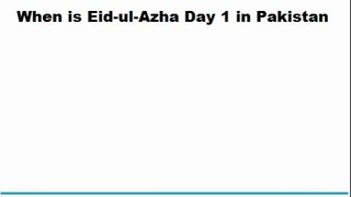Eid-ul-Azha Day 1 in Pakistan 6th October 2014