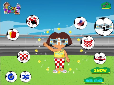 Dora The Explorer Dora World Cup Dress Up Let's Play / PlayThrough / WalkThrough Part