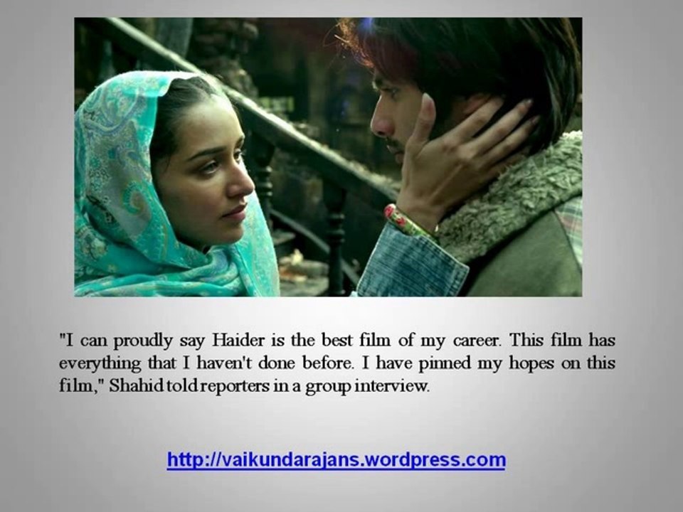 Vaikundarajan Has High Hopes From ‘Haider'