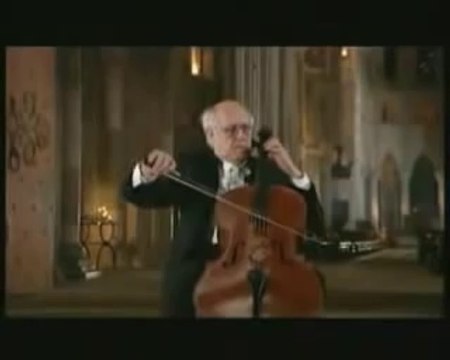 Rostropovich plays the Prelude from Bach's Cello Suite No. 1