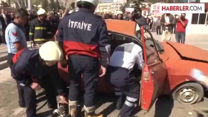 İtfaiyecilerin Tatbikatı Renkli Görüntülere Sahne Oldu