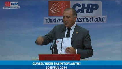 GÜRSEL TEKİN BASINTOPLANTISI 30/09/2014