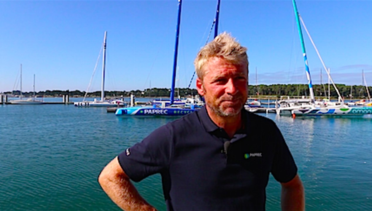 2 septembre 2014 - Mise à l'eau du Mod70 PAPREC RECYCLAGE à 60 jours du départ de la Route du Rhum