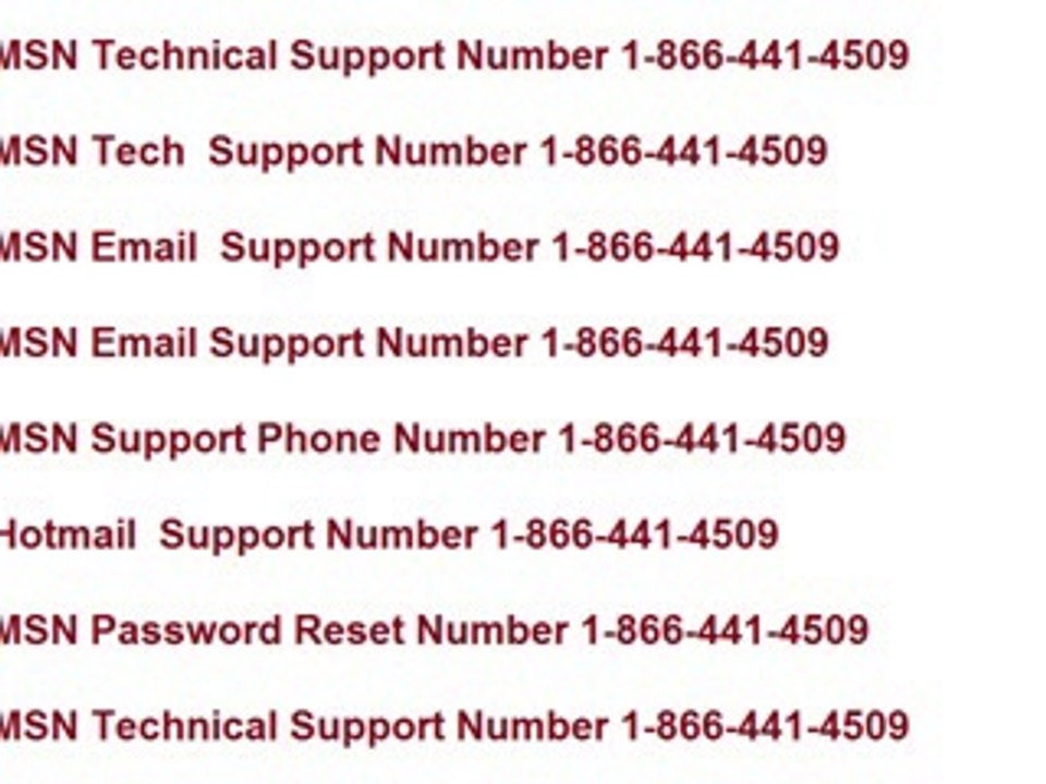 MSN Phone Number 1-866-441-4509| MSN Phone Number USA and Canada