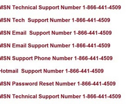 MSN Phone Number 1-866-441-4509| MSN Phone Number USA and Canada