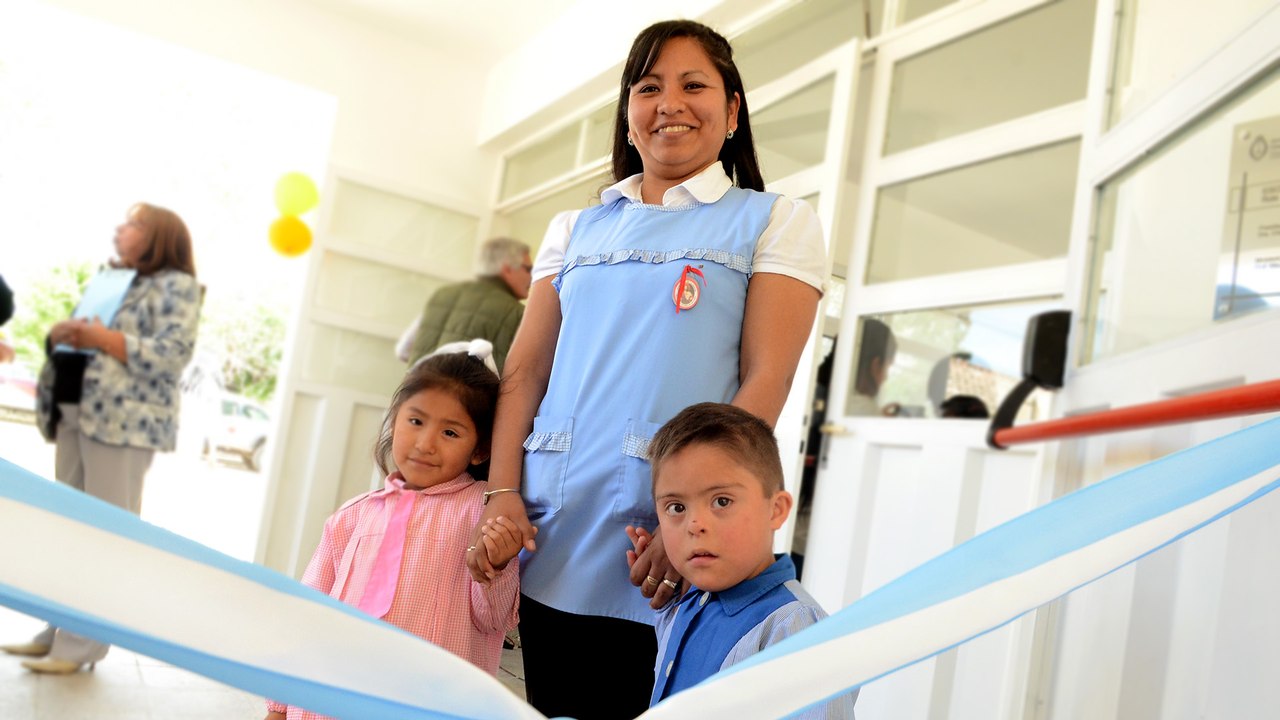 (Salta a la Vista) Inauguración del nuevo jardín de infantes en La Falda, Cerrillos