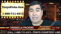 Green Bay Packers vs. Minnesota Vikings Free Pick Prediction NFL Pro Football Odds Preview 10-2-2014