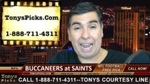 New Orleans Saints vs. Tampa Bay Buccaneers Free Pick Prediction NFL Pro Football Odds Preview 10-5-2014