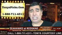 Washington Redskins vs. Seattle Seahawks Free Pick Prediction NFL Pro Football Odds Preview 10-6-2014