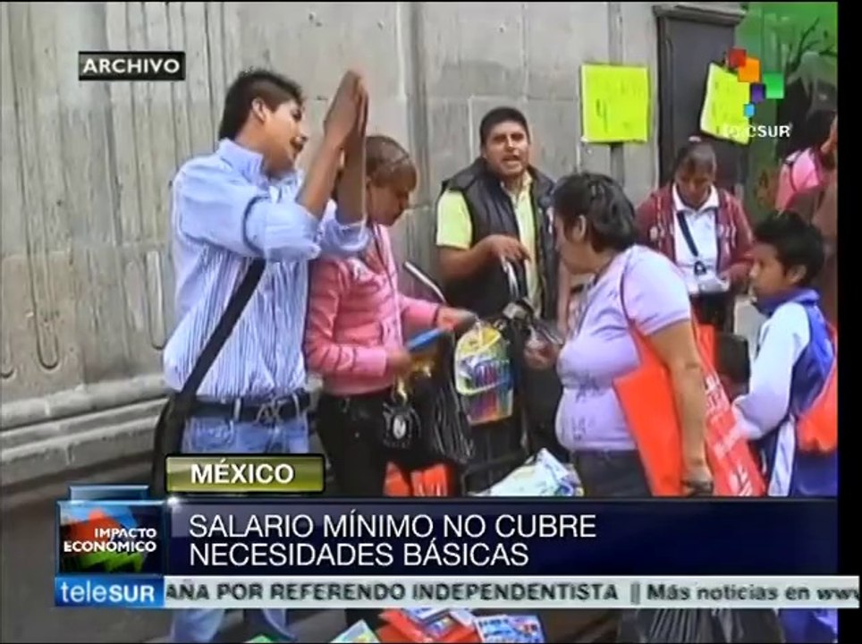 Salario mínimo mexicano no cubre necesidades básicas: CEPAL
