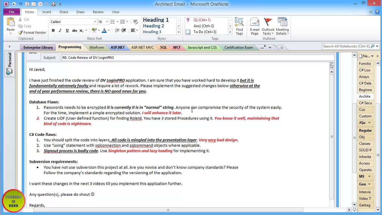 7.C# Database Programming in Urdu - Extending the app & Code Review