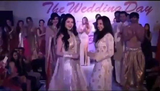 Bhagyashree dances on ramp for Amy Billimoria