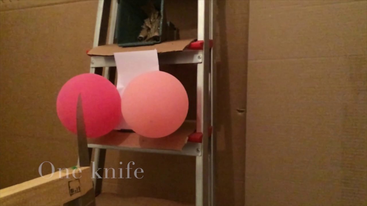 One shot, two baloons