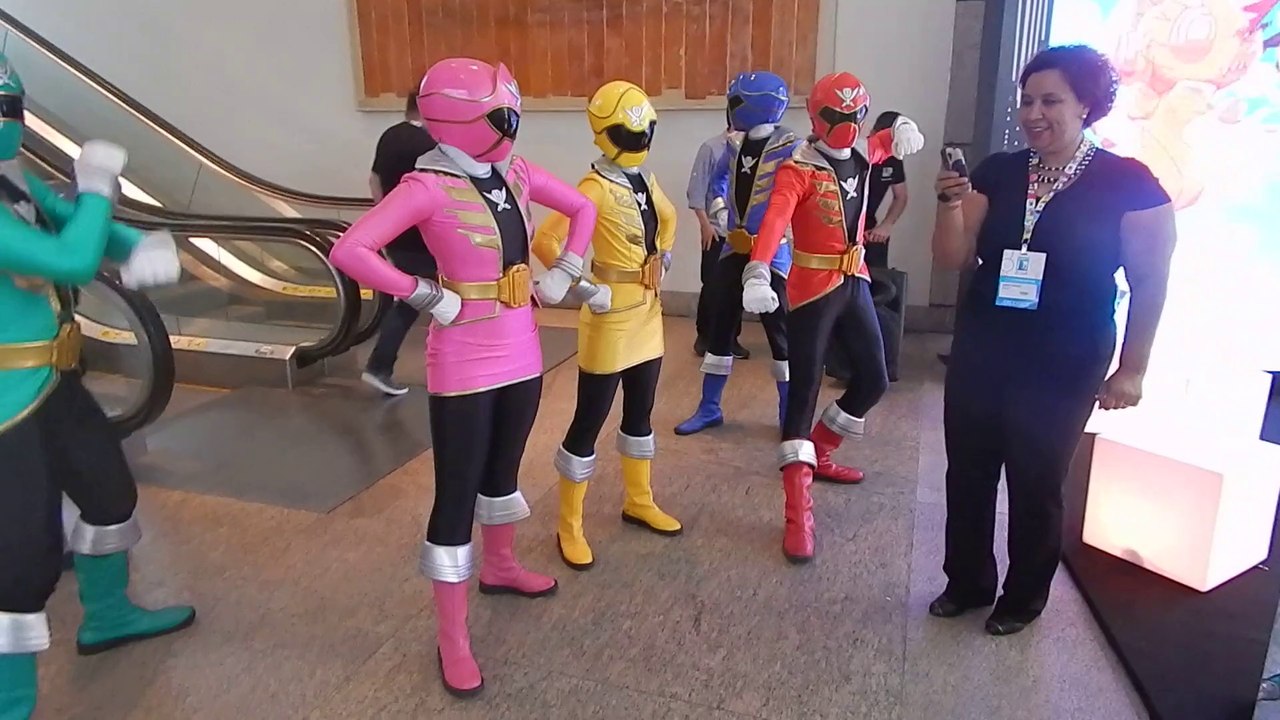 Chegada dos Rangers na Expo Licensing Brasil