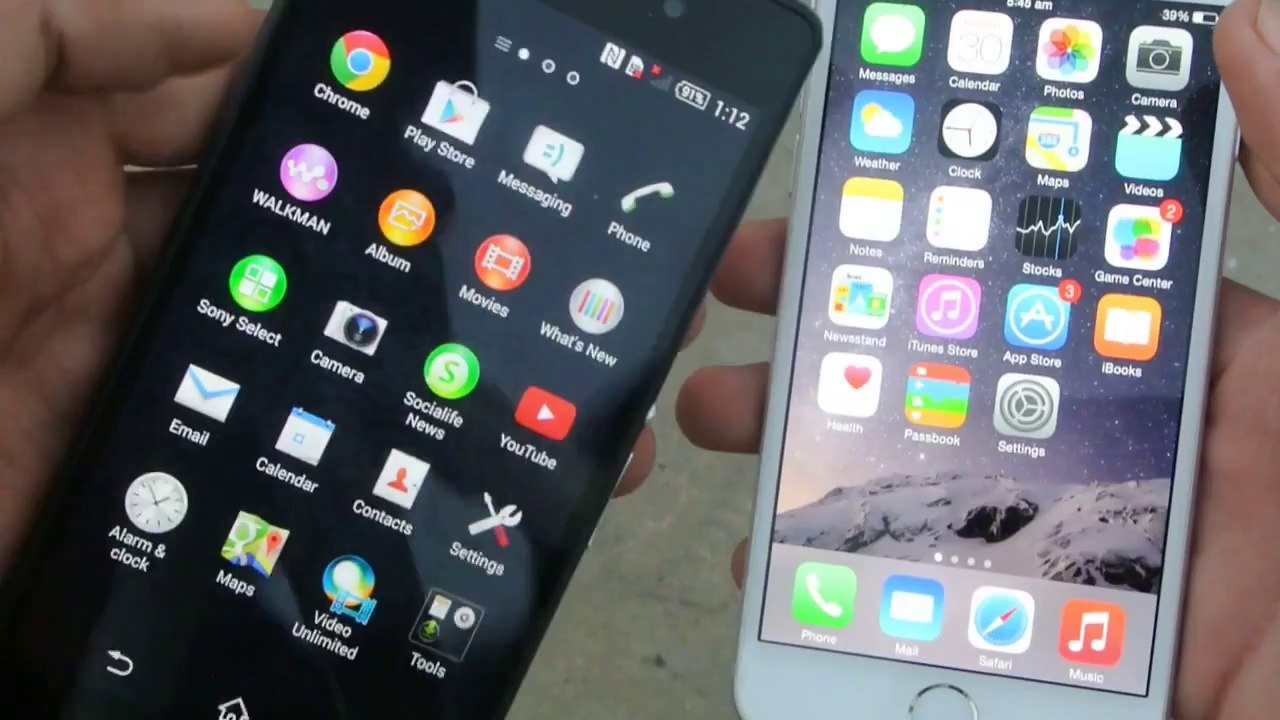 Apple iPhone 6 vs Sony Xperia Z2 Outdoor Visibility Test HD